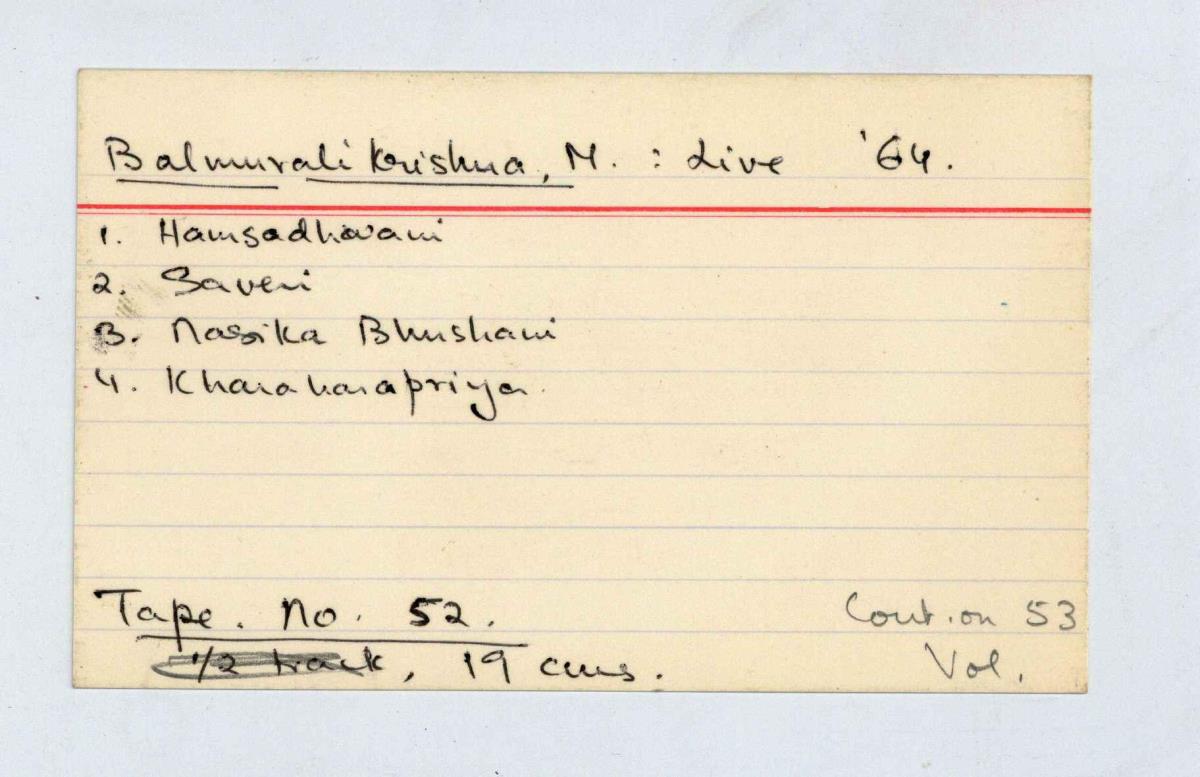 Balamuralikrishna. M (Live), Part I