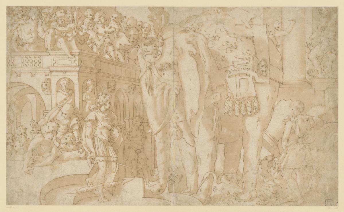 Kopie nach Rossos Wandbild in der Galerie Franz I.