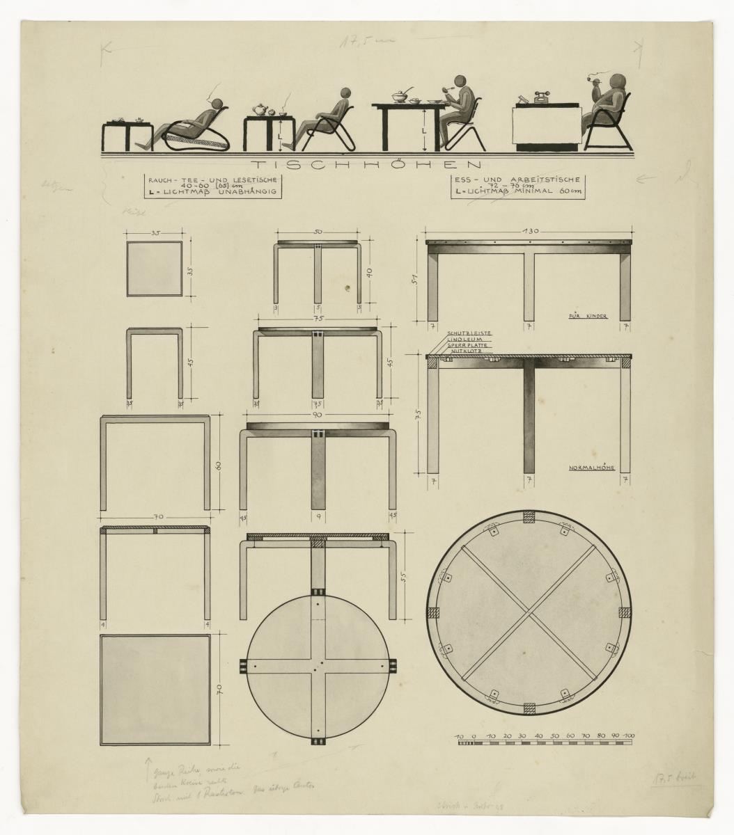 Tischformen in verschiedenen Größen (Möbelbau, Stuttgart)