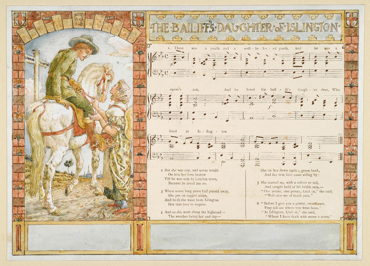 Entwurf zu Pan-Pipes A Book of Old Songs, The Bailiff's Daughter of Islington