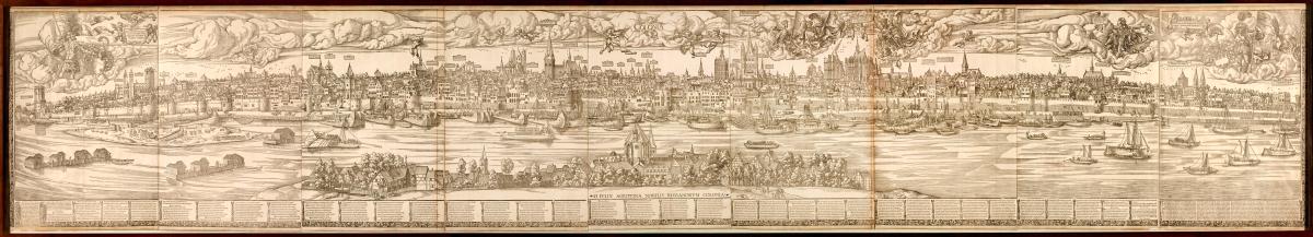 Ansicht der Stadt Köln von der Rheinseite