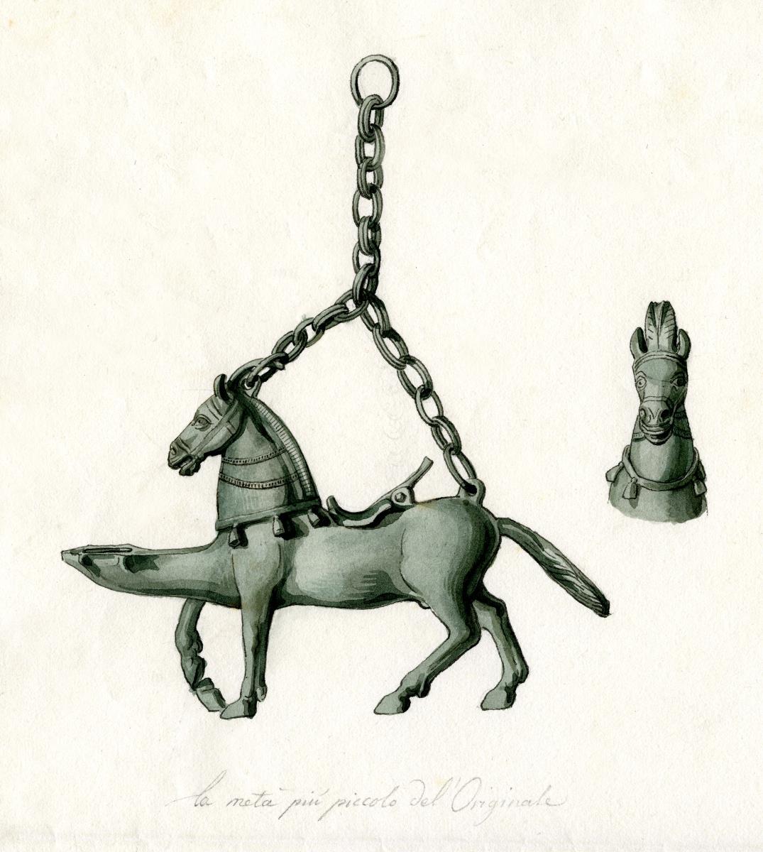 Hängelampe in Form eines Pferdes (modern)