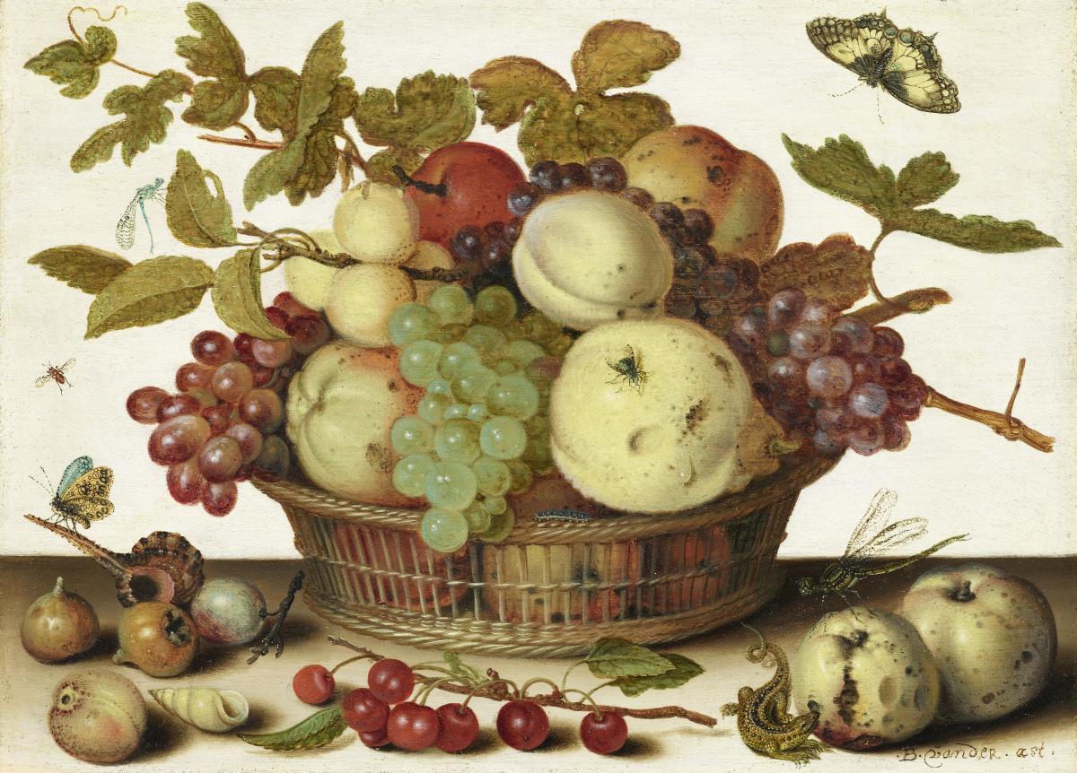 Stillleben mit Fruchtkorb