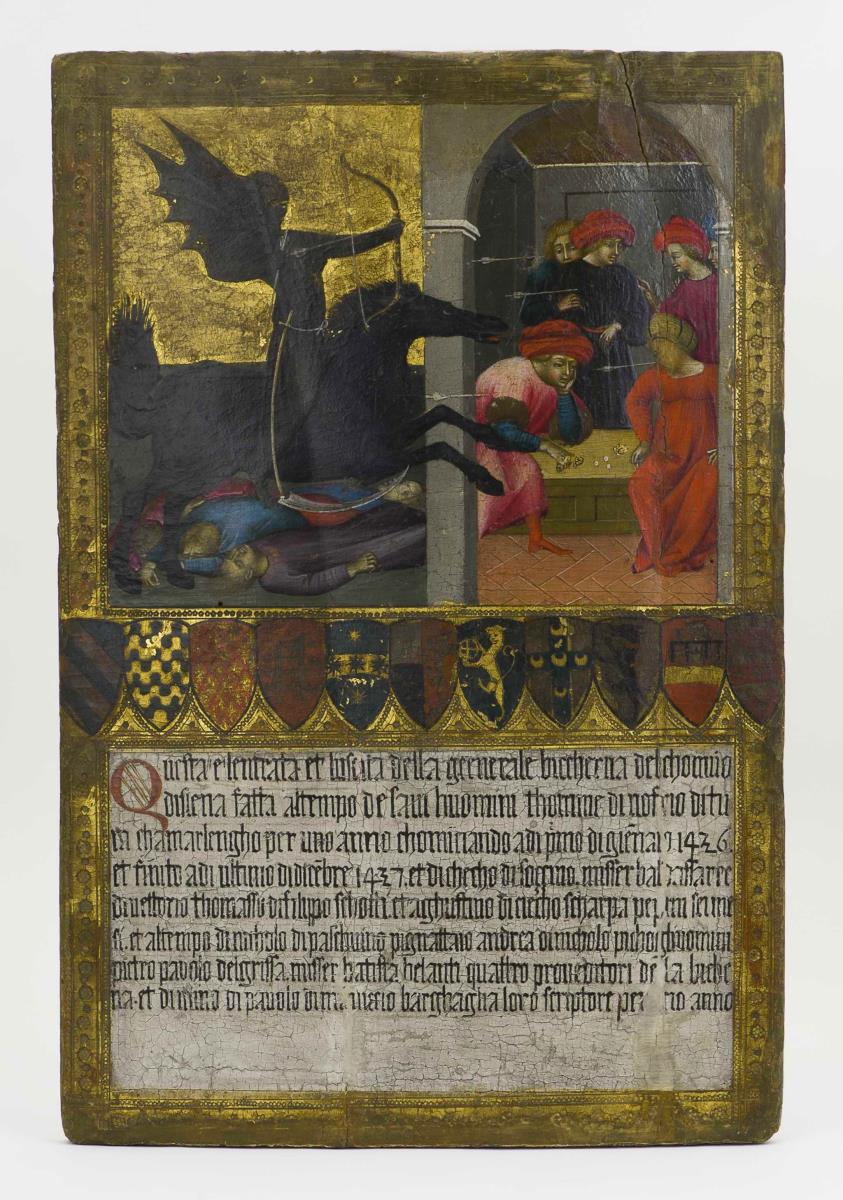 Deckel des Sieneser Amtsbuches (Biccherna) für 1437