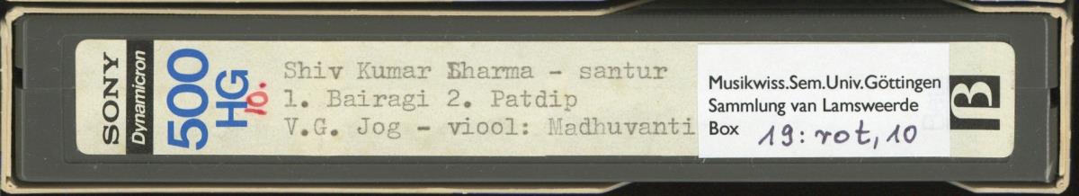 Shiv Kumar Sharma, V.G. Jog and Son