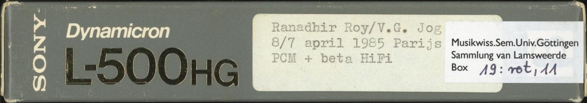 Ranadhir Roy, Afaq Husain Khan, V.G. Jog and son