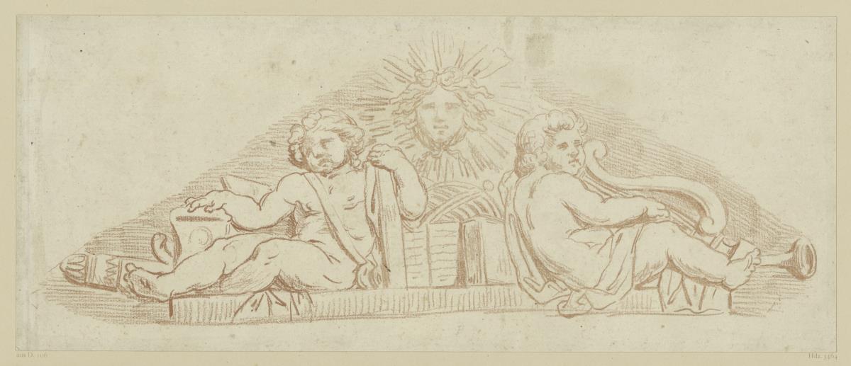 Giebelfüllung mit Figuren