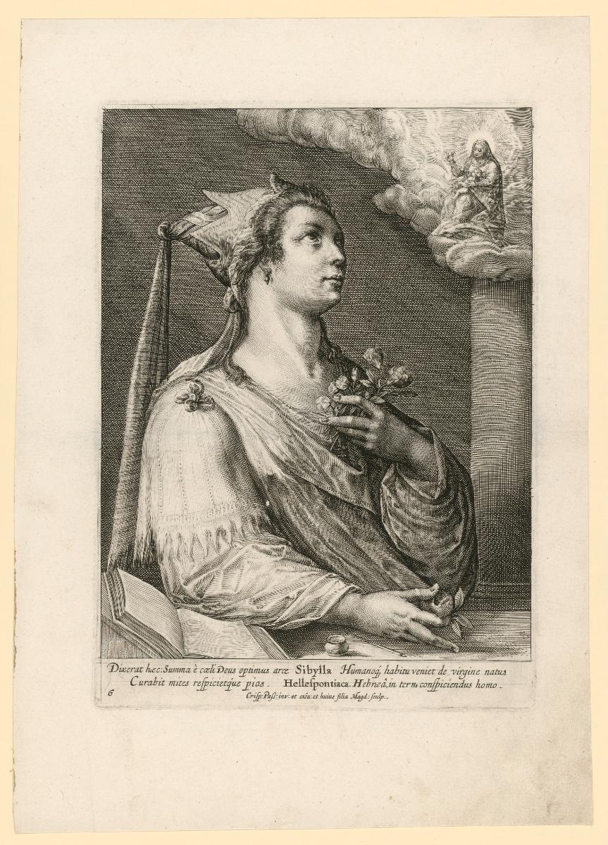 Sibylla Hellespontiaca, Bl. 6 aus der 12-teiligen Sibyllenfolge