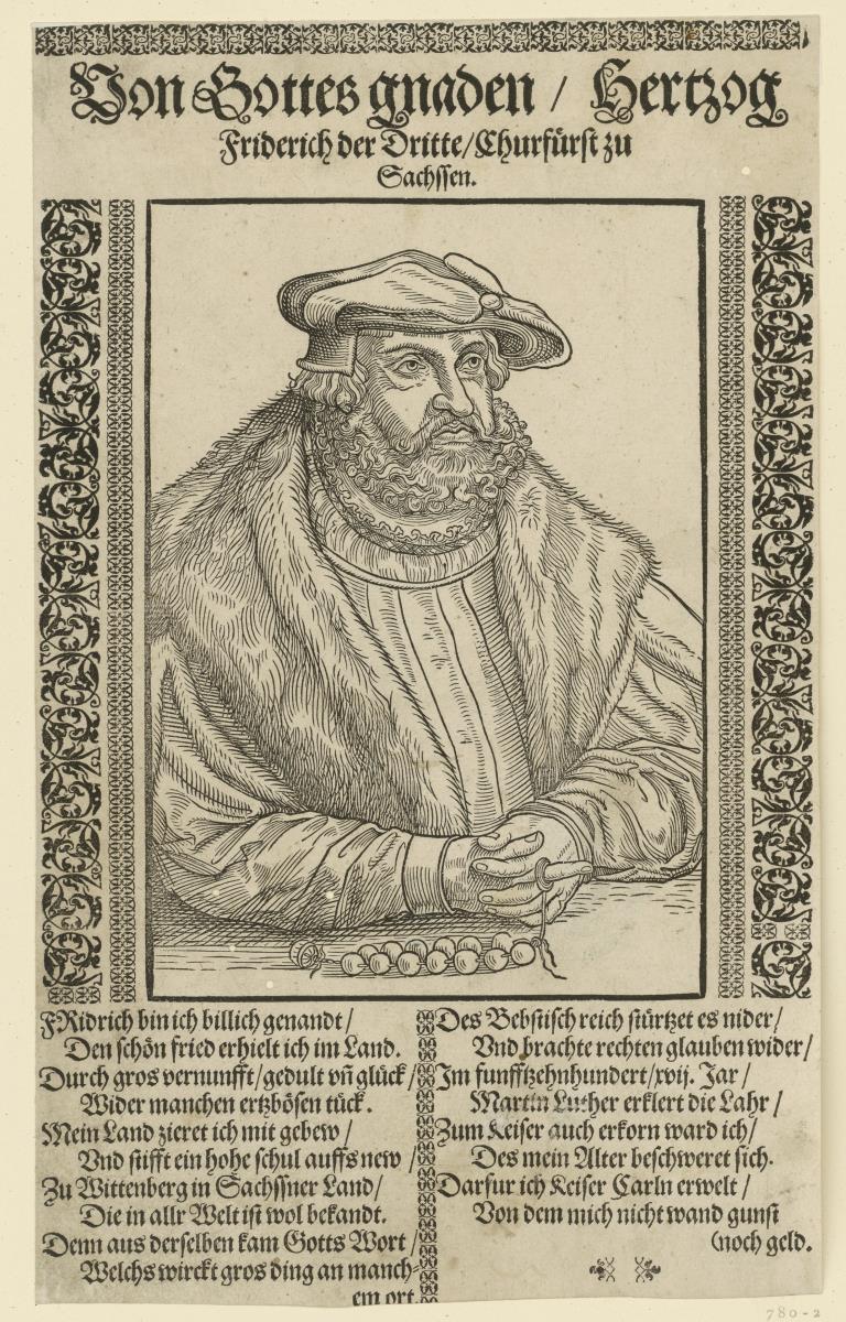 Porträt des Friedrich III. Kurfürst von Sachsen