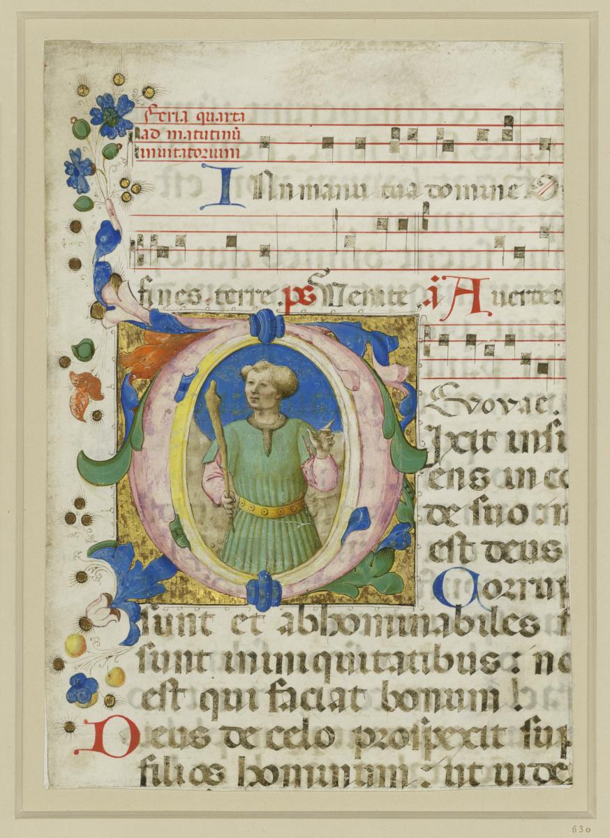 Initiale D zum 52. Psalm
