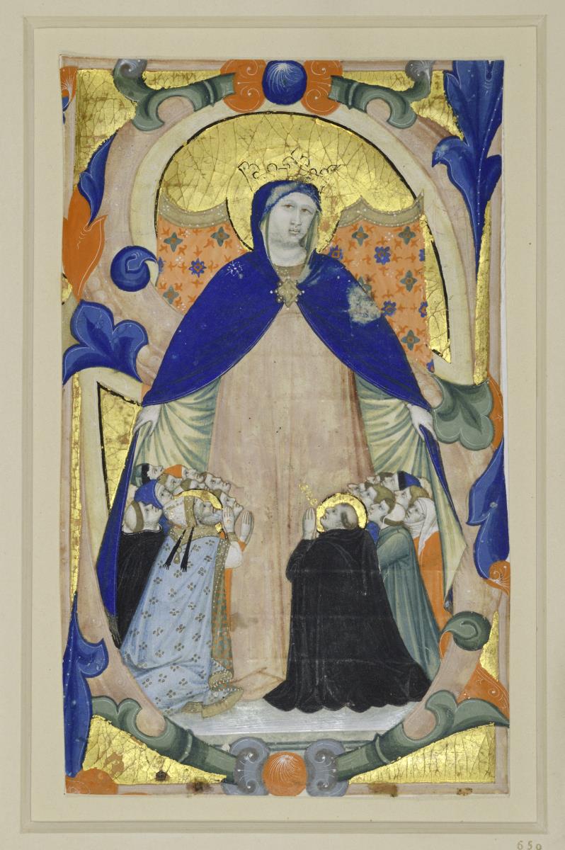 Initiale O mit der Schutzmantelmadonna