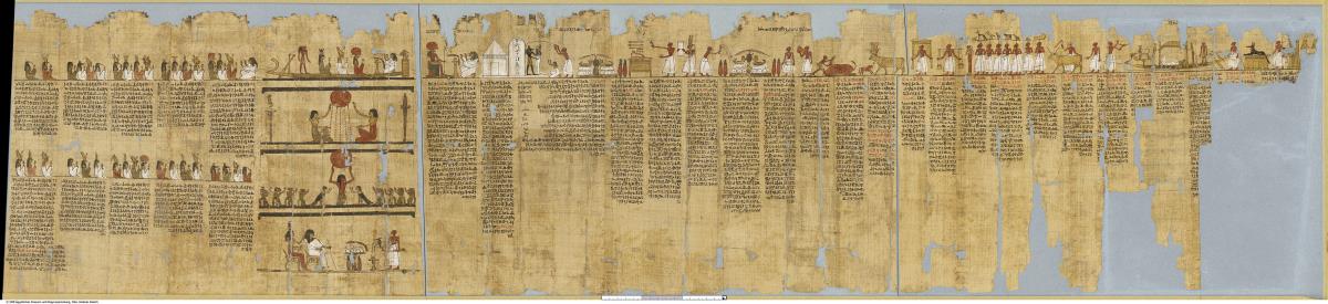 Hieratischer Papyrus mit dem Totenbuch für die Sängerin des Amun Re Ta-remetsch-en-Bastet