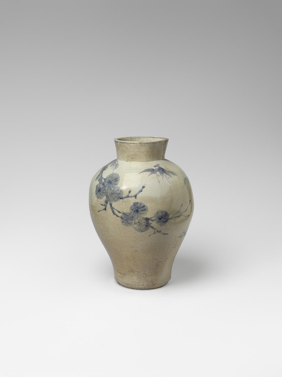 Vase mit Dekor von Bambus und Pflaumenblüten
