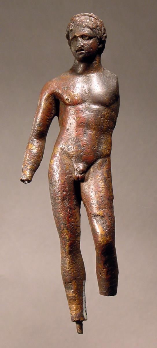 Römische Statuette eines stehenden nackten Jünglings