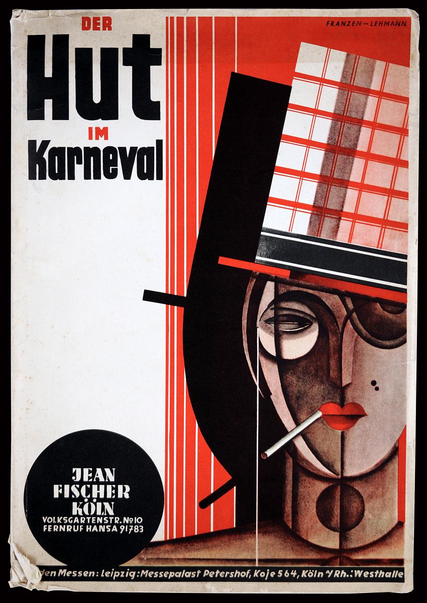 Katalog u. Preisliste: "Der Hut im Karneval," Karnevalshüte und Mützen, Hüte aller Zeiten und Länder, Mützen für Karnevalsgesellschaften (Komitee), Jean Fischer, Köln, um 1930