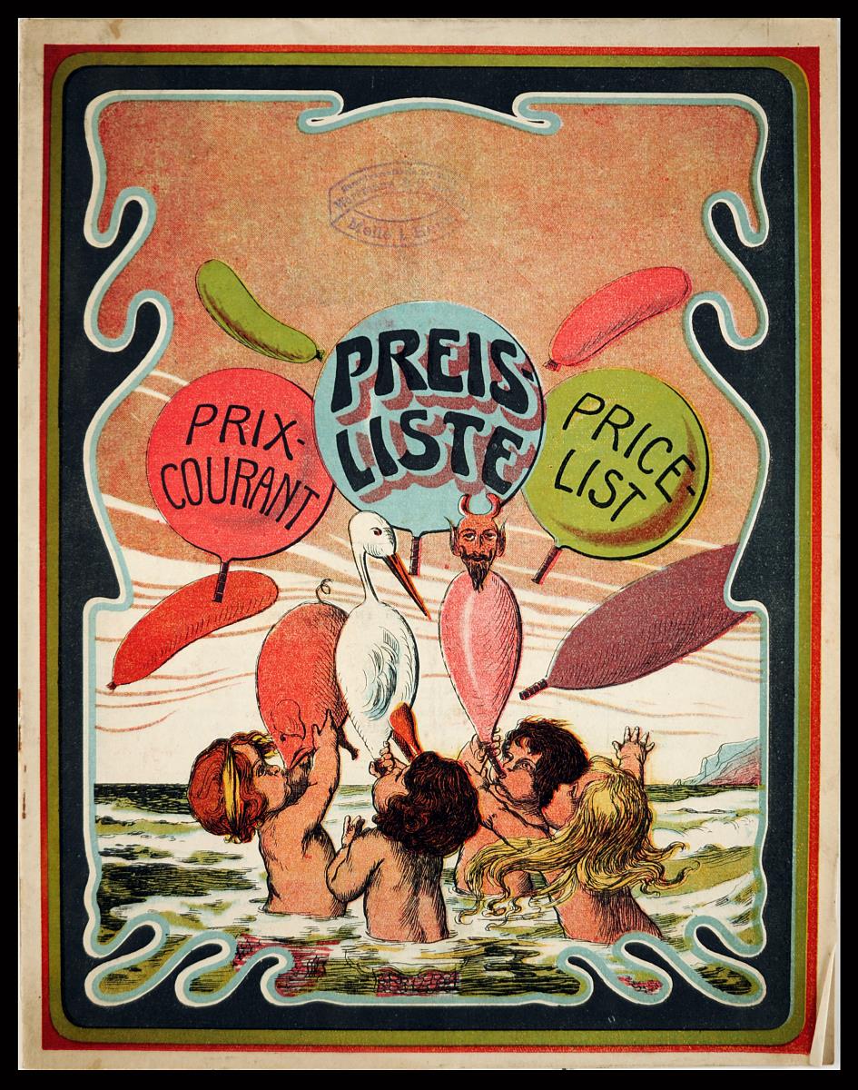Preisliste: Wortmann & C. Böven, Gummiwarenfabrik bei Celle, Melle i. Hann., um 1900: Scherzartikel