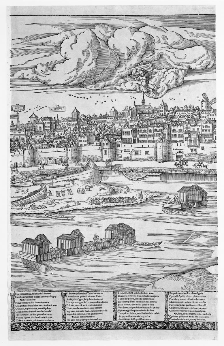 Ansicht der Stadt Köln von der Rheinseite