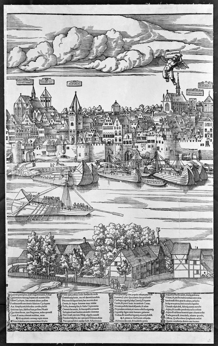 Ansicht der Stadt Köln von der Rheinseite