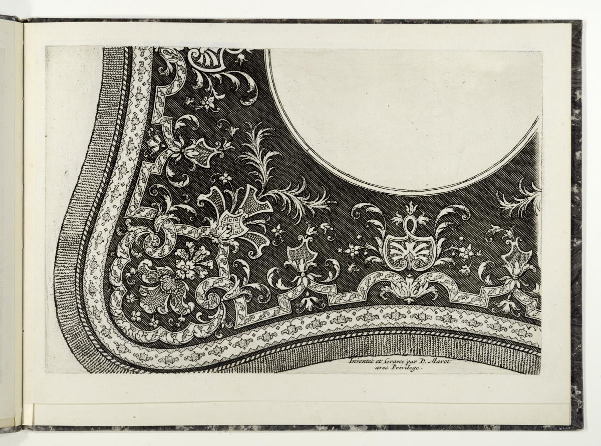 Nouveaux Liure de Housses en Broderié et en Gallons. Inventées et Gravée par D. Marot ...