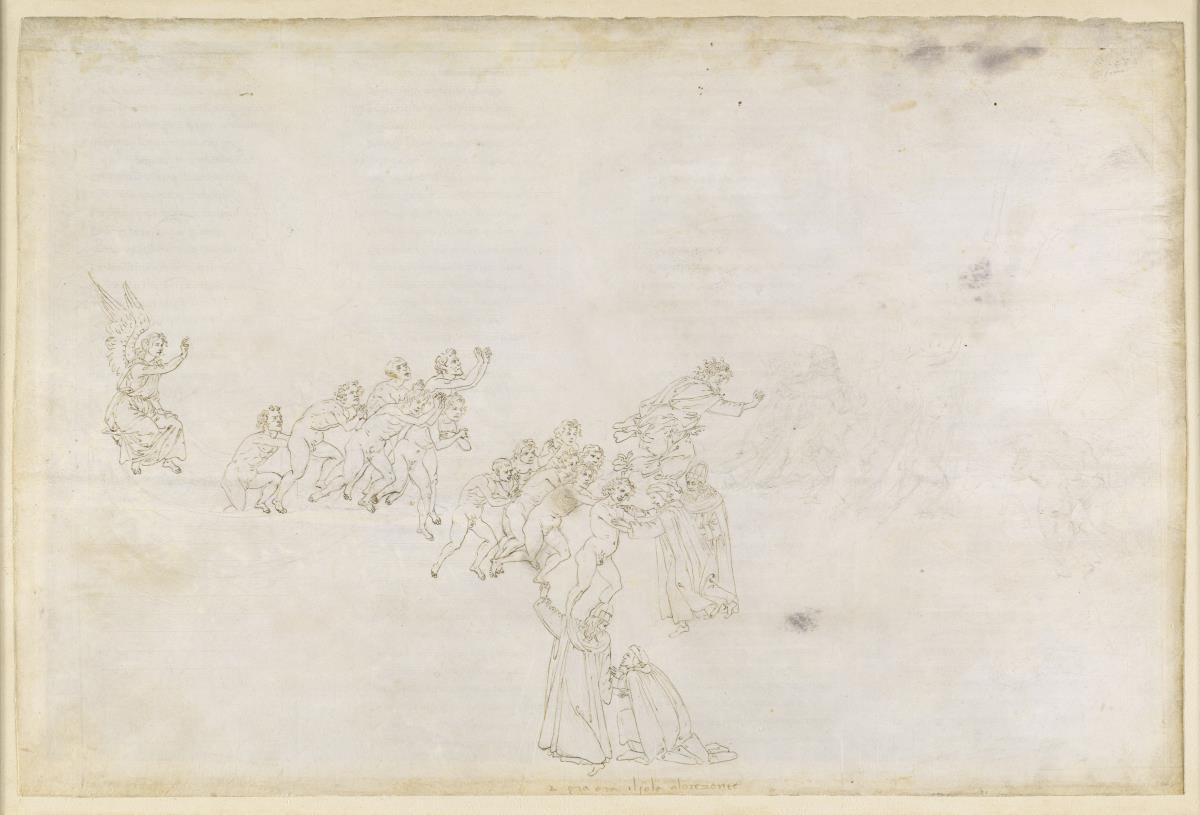 La Divina Commedia, Purgatorio II. Vorpurgatorium, Inselring: Anlandung der Seelen; Gespräch mit Casella