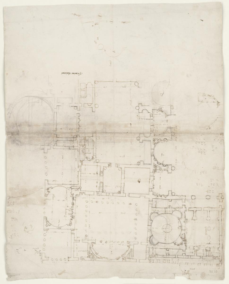 Grundriss von Teilen der Trajans-Thermen