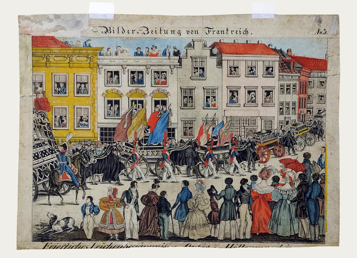 Bilderzeitung von Frankreich No. 3. Feierliches Leichenbegräbnis der Opfer der Höllenmaschine.