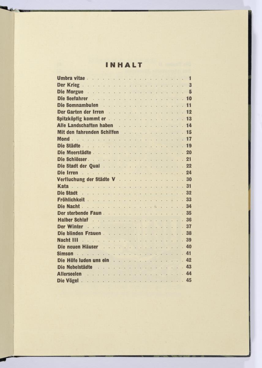 Inhalt_a. Georg Heym, Umbra Vitae, München 1924