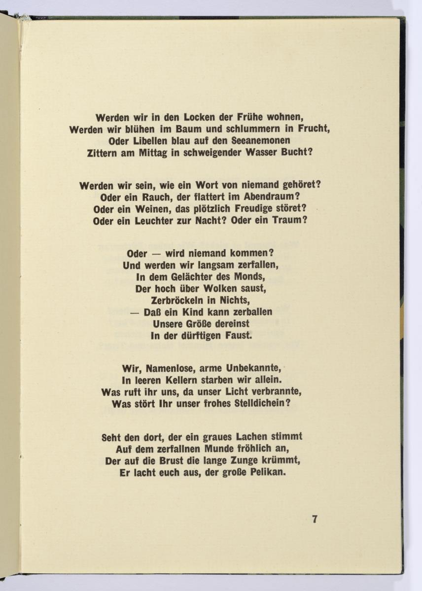 Georg Heym, Umbra Vitae, München 1924, S. 07.