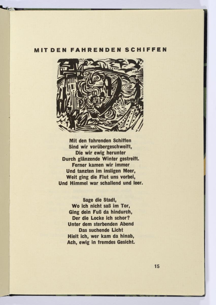 "Mit den fahrenden Schiffen". Georg Heym, Umbra Vitae, München 1924, S. 15.