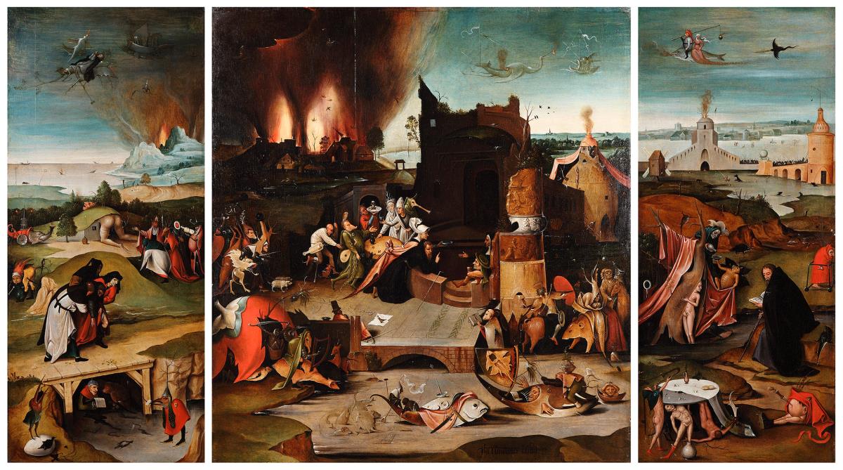 Flügelaltar mit der Versuchung des heiligen Antonius