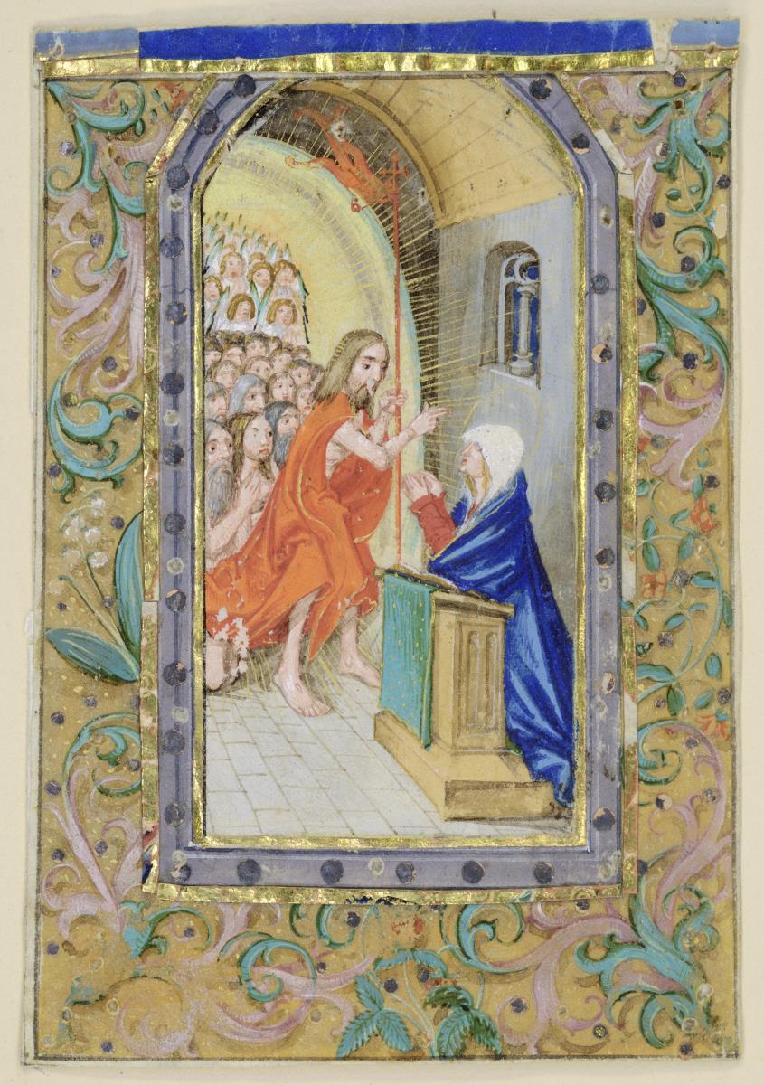 Christus erscheint Maria mit der Schar erlöster Seelen und Engeln