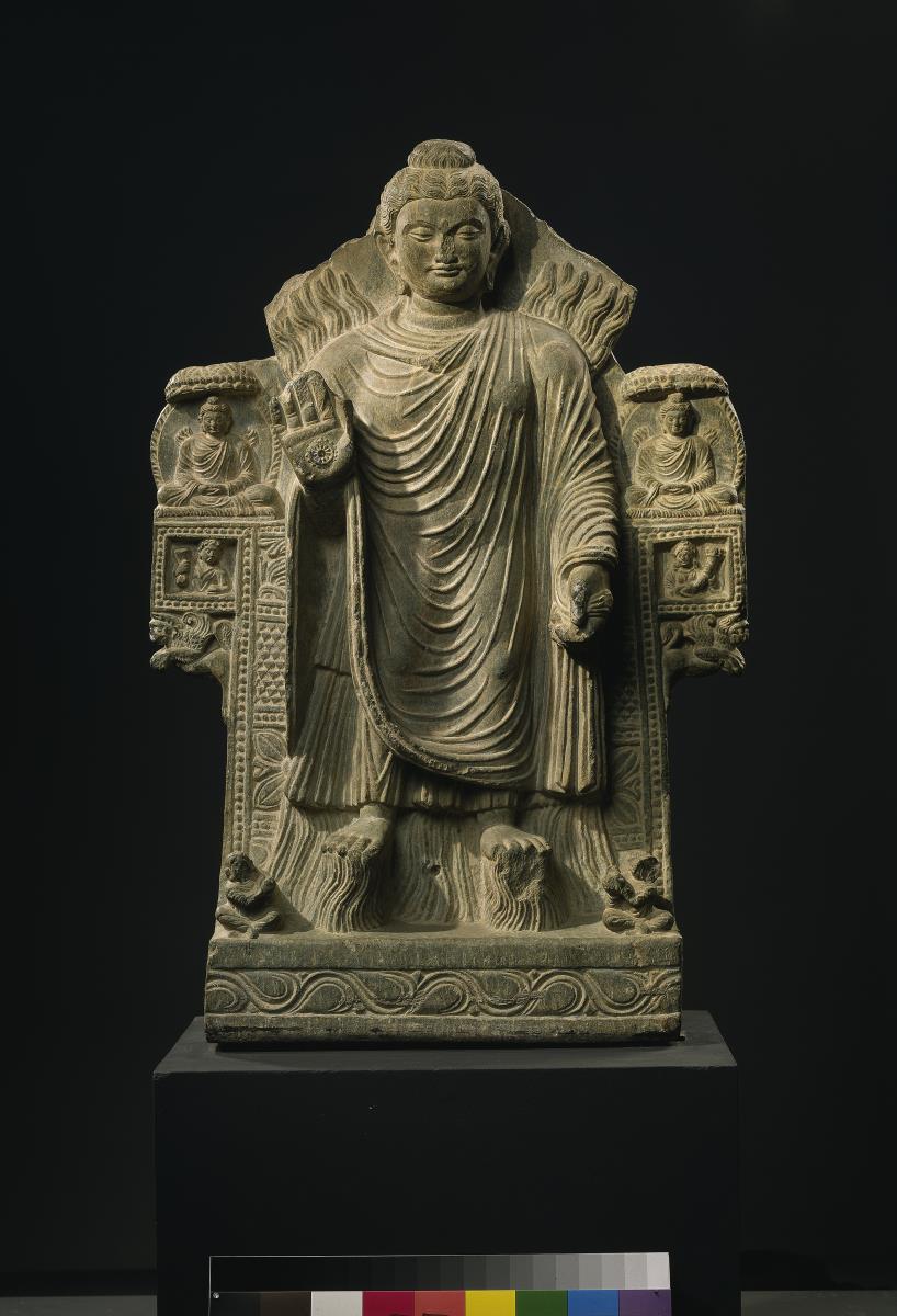 Wundertätiger Buddha: das Zwillingswunder von Shravasti (yamaka-pratiharya)