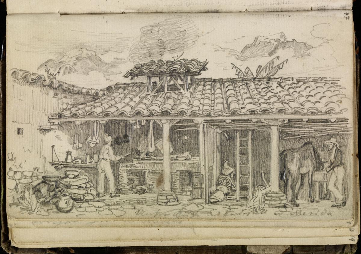 Küche und Pferdestall im Wohnhaus von Bellermann und Carl Moritz in Mérida