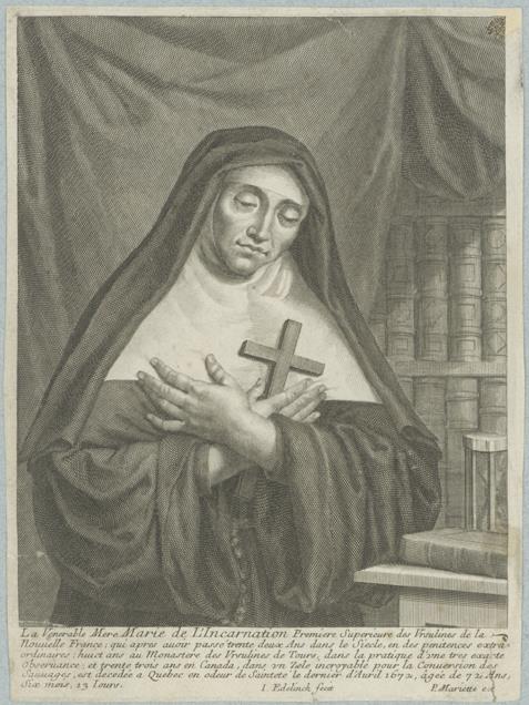 Porträt der seligen Marie de l'Incarnation Marie Guyard
