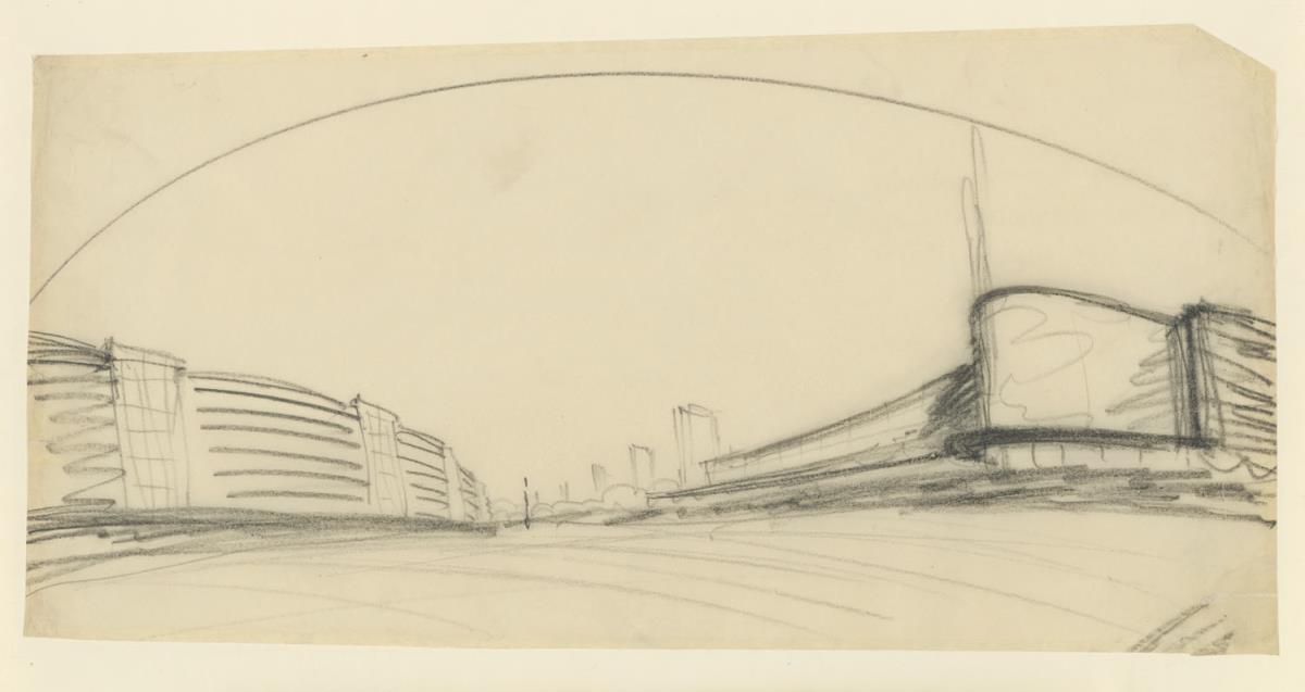 London, White City, Entwurfsskizze