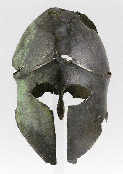 Helm mit griechischer Weihinschrift für Zeus
