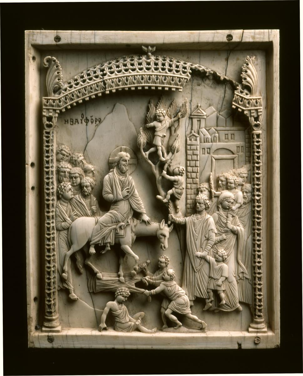 Relieftafel mit dem Einzug Christi in Jerusalem