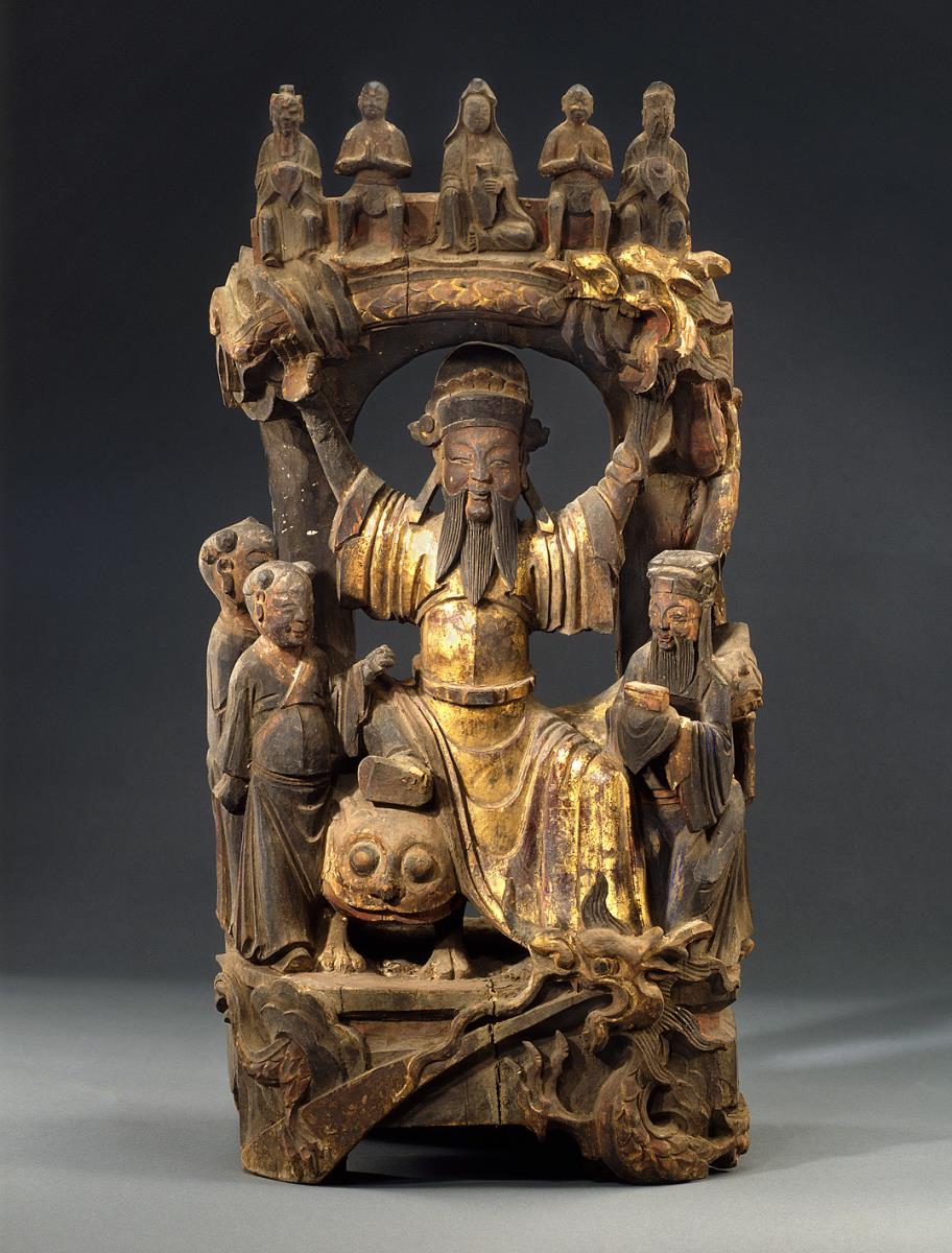 Der chinesische Arzneigott Sun Simiao 孫思邈 mit Begleitern