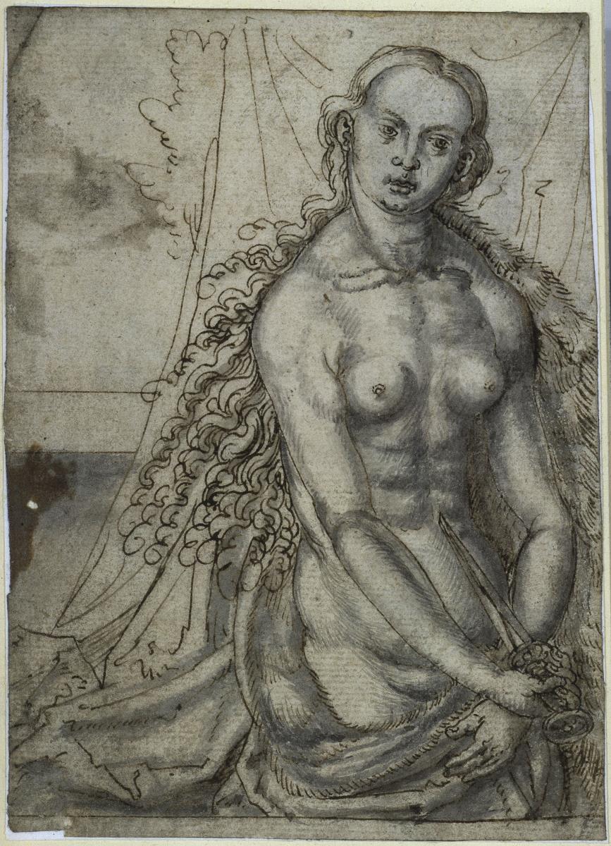 Lucretia, sich durchbohrend, nach rechts