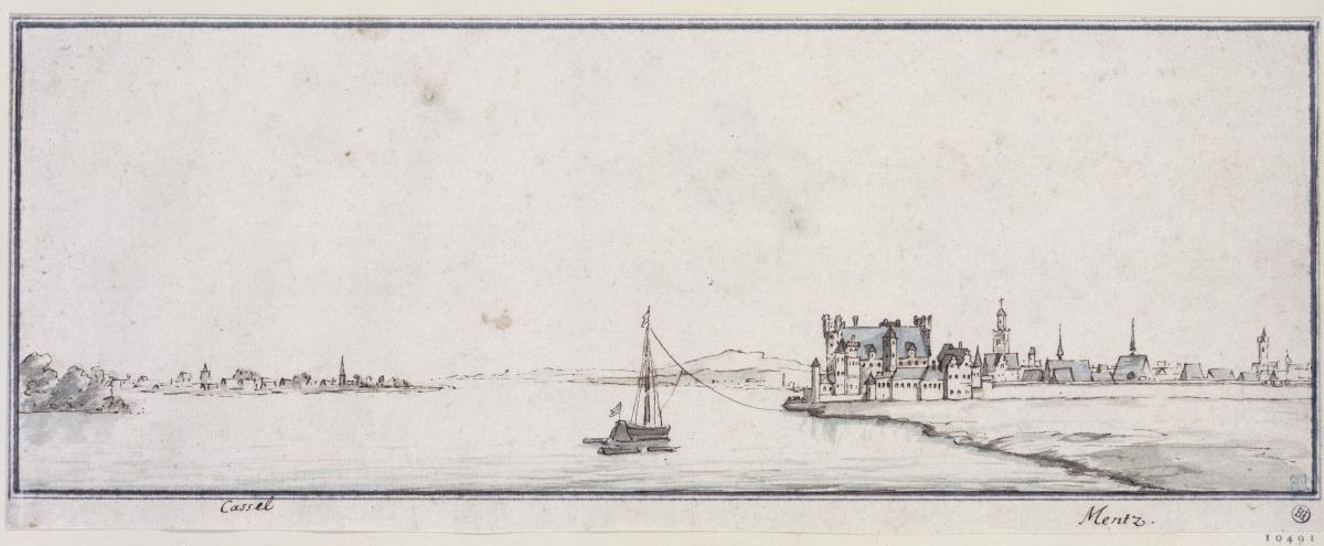 Der Rhein bei Mainz von Norden gesehn