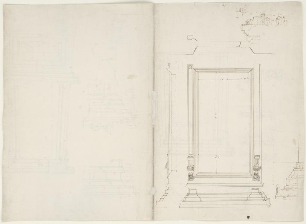 Architektonische Details des Palazzo Farnese