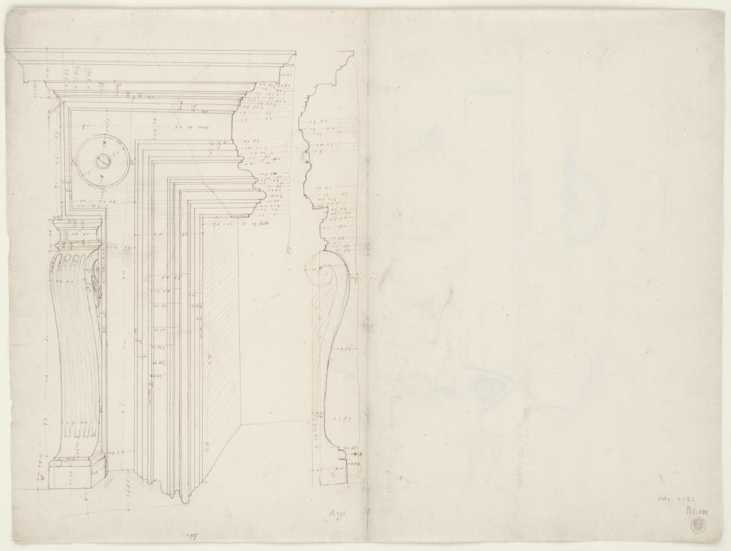 Architektonische Details des Palazzo Farnese