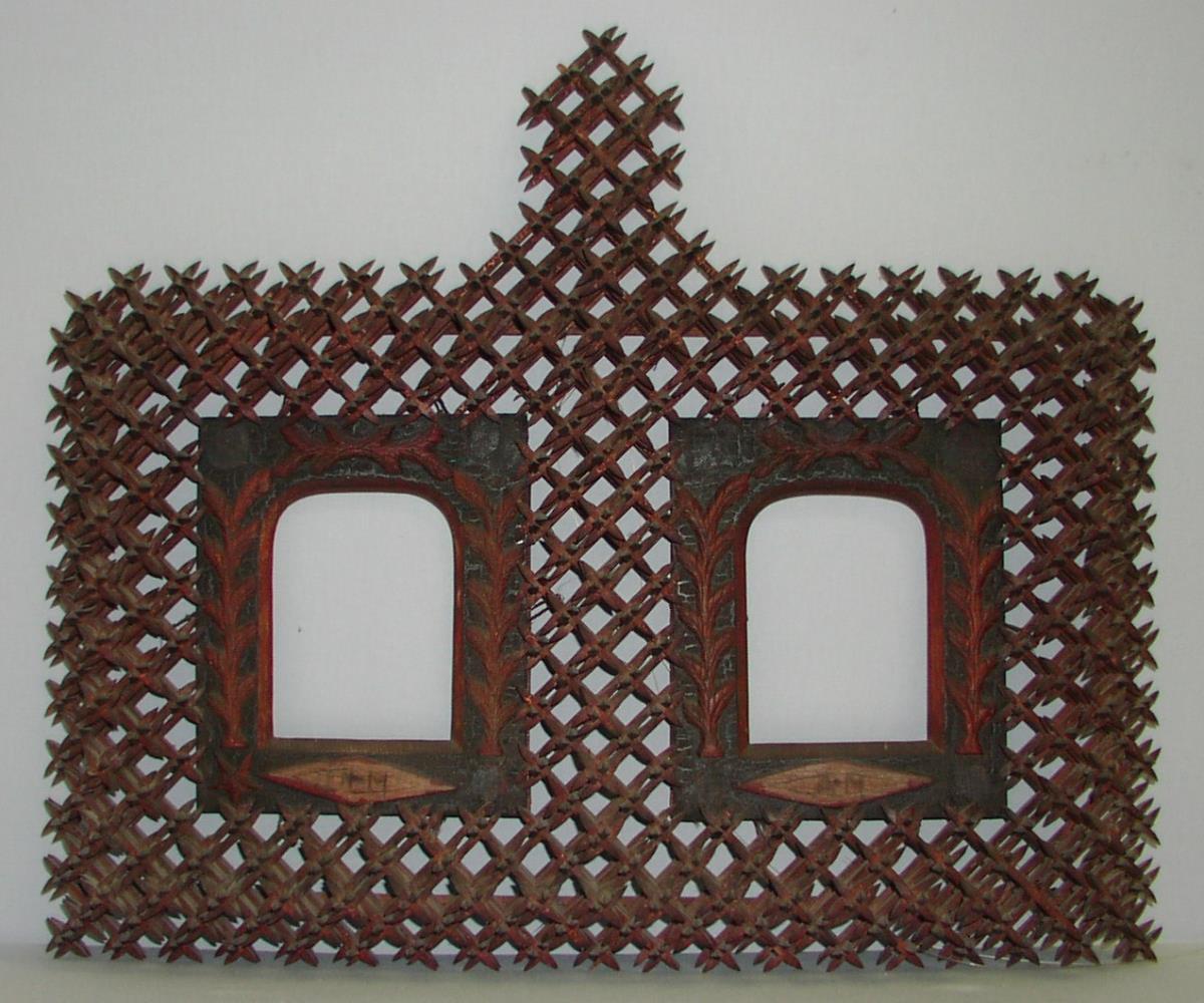 Holzsteckarbeit als Erinnerungsrahmen