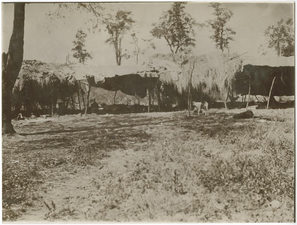 Hütten der Toba-Indianer