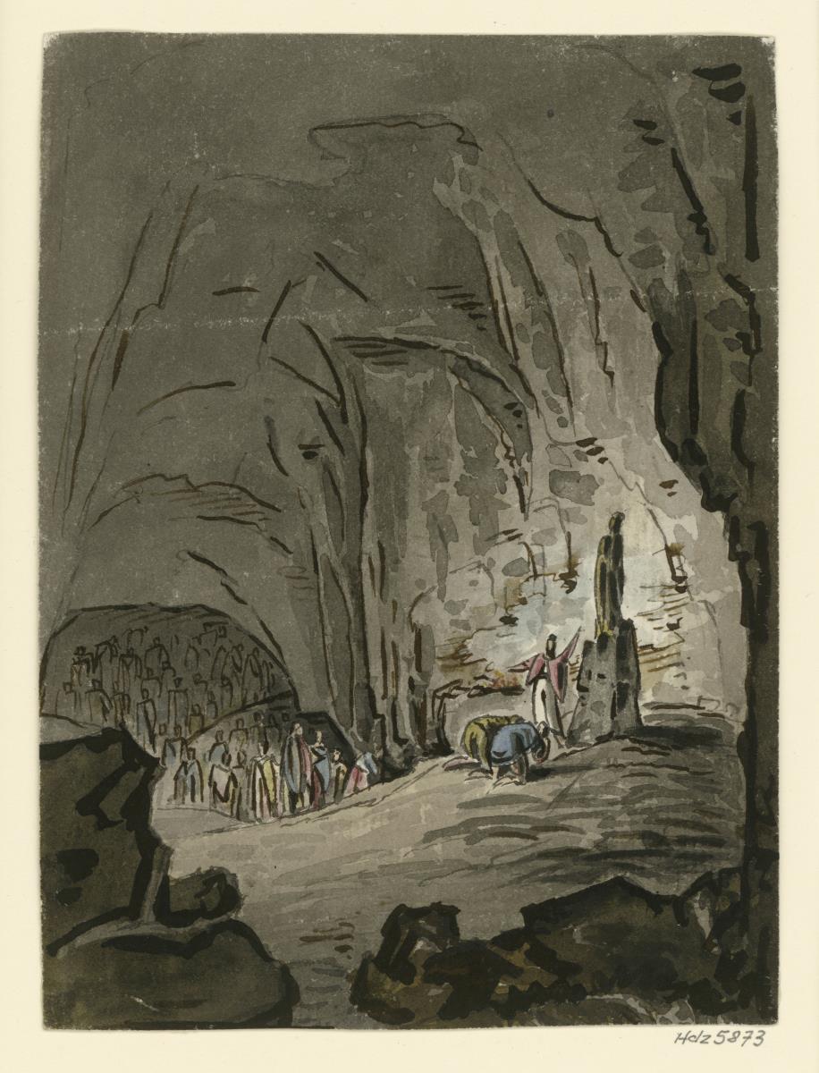 Felsenhöhle mit Anbetungsszene