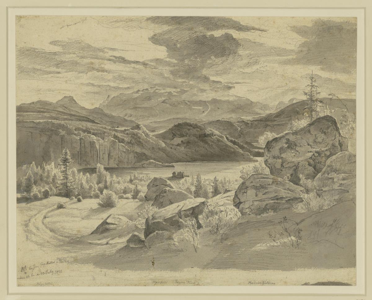 Norwegische Gebirgs- und Seelandschaft