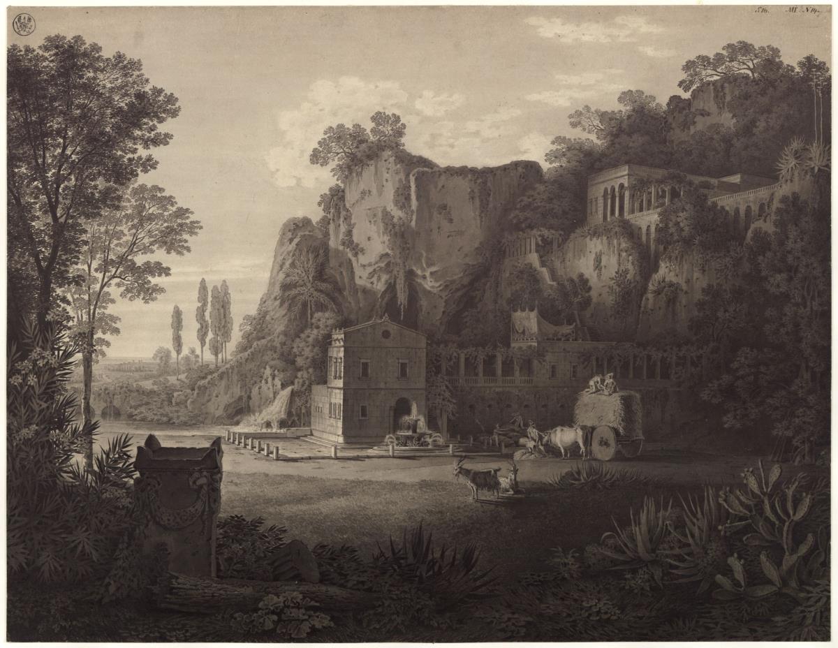"Ansicht eines Landhauses bei Syrakus" / Landhaus bei Syrakus