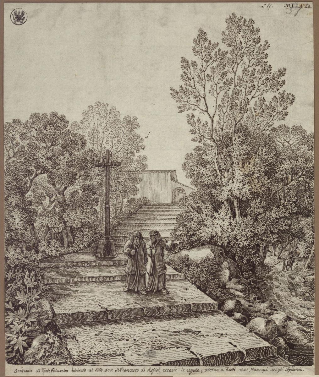 Das Sanctuario des San Francesco in den Apenninen