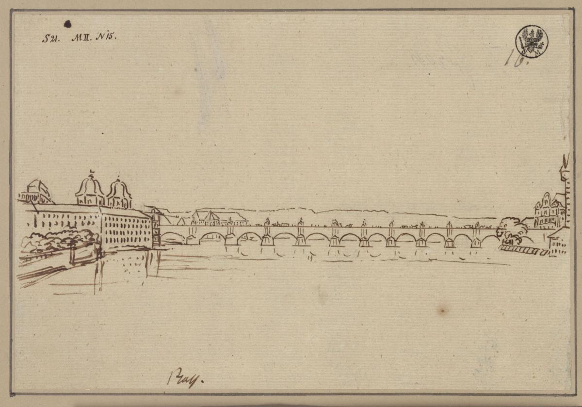 Die Karlsbrücke in Prag, links die Kleinseite, rechts der Altstädter Brückenturm