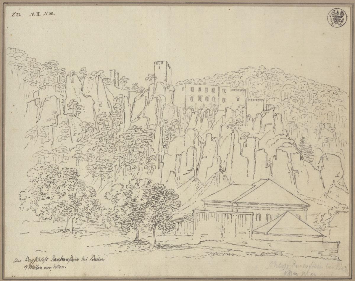 Die Ruine der Burg Rauhenstein bei Baden in Niederösterreich